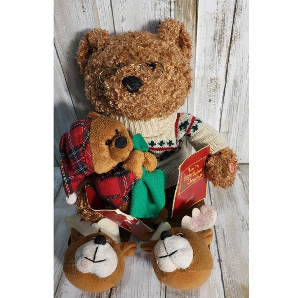 Avon Vintage 2006"Twas The Night Before Christmas"Speaking Father Reads To Cub - Picture 3 of 9